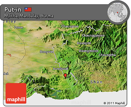 Satellite Panoramic Map of Put-in