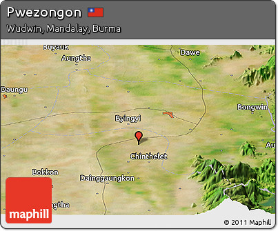 Satellite Panoramic Map of Pwezongon