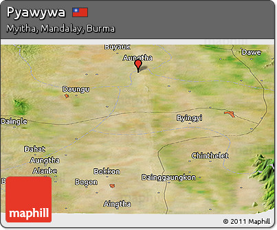 Satellite Panoramic Map of Pyawywa