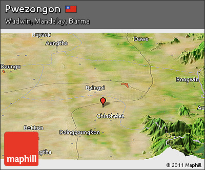 Satellite Panoramic Map of Pwezongon