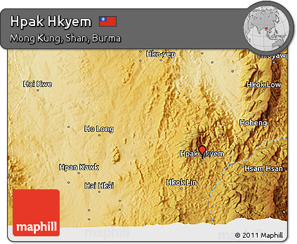 Physical 3D Map of Hpak Hkyem