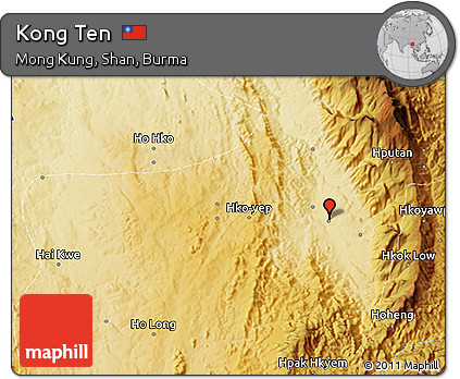 Physical 3D Map of Kong Ten