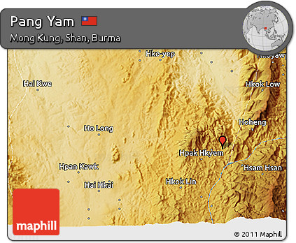 Physical 3D Map of Pang Yam