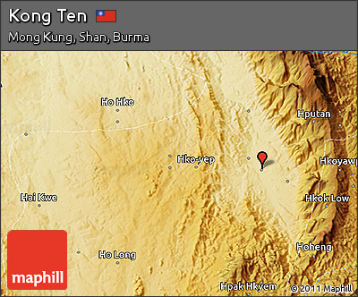 Physical 3D Map of Kong Ten
