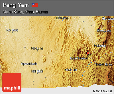 Physical 3D Map of Pang Yam