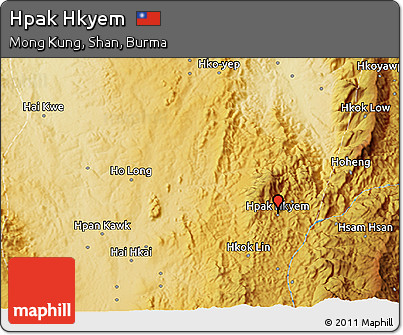 Physical 3D Map of Hpak Hkyem