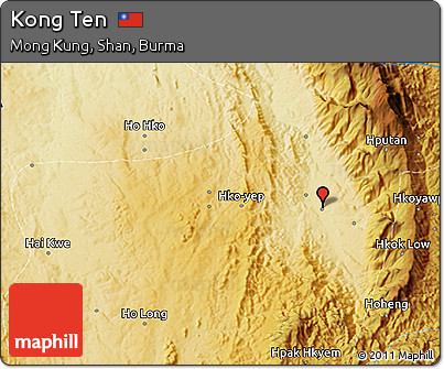 Physical 3D Map of Kong Ten