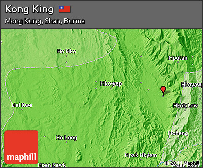 Political 3D Map of Kong King