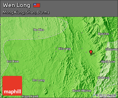 Political 3D Map of Wen Long