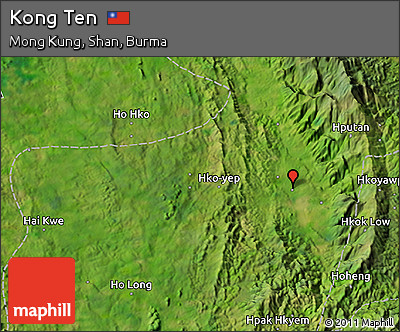 Satellite 3D Map of Kong Ten