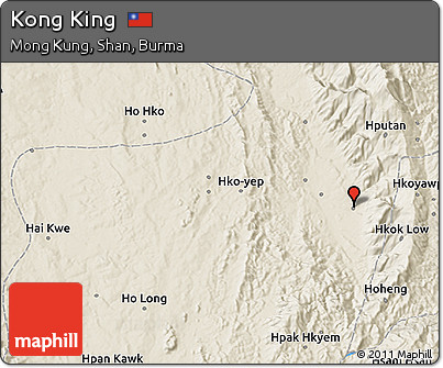 Shaded Relief 3D Map of Kong King