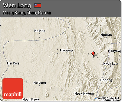 Shaded Relief 3D Map of Wen Long