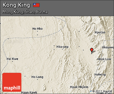 Shaded Relief 3D Map of Kong King