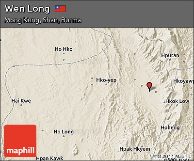 Shaded Relief 3D Map of Wen Long