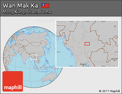 Gray Location Map of Wan Mak Ka