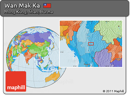 Political Location Map of Wan Mak Ka