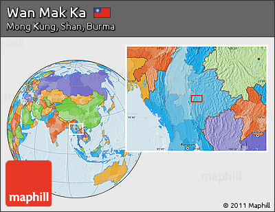 Political Location Map of Wan Mak Ka