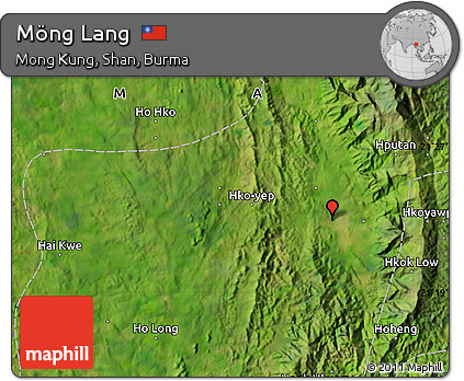 Satellite Map of Möng Lang