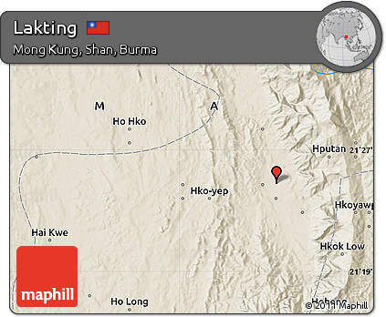 Shaded Relief Map of Lakting