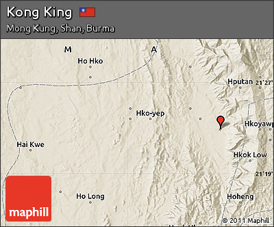 Shaded Relief Map of Kong King