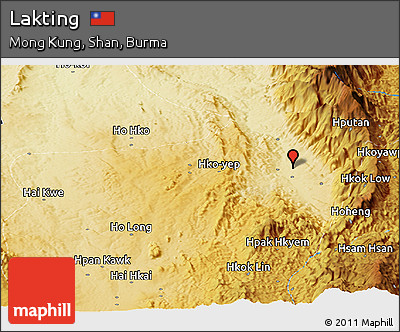 Physical Panoramic Map of Lakting