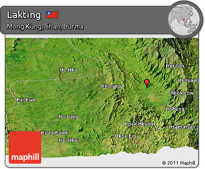 Satellite Panoramic Map of Lakting
