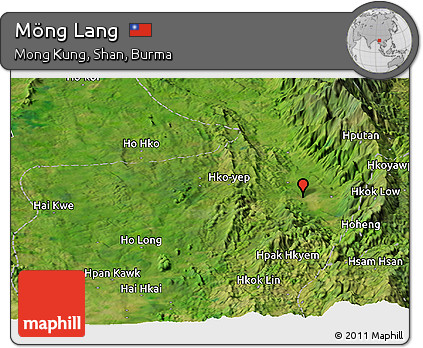 Satellite Panoramic Map of Möng Lang