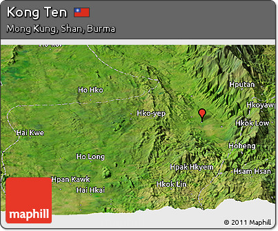 Satellite Panoramic Map of Kong Ten