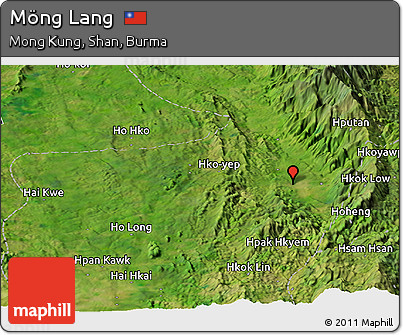 Satellite Panoramic Map of Möng Lang
