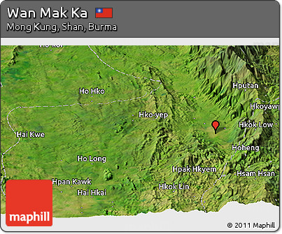Satellite Panoramic Map of Wan Mak Ka