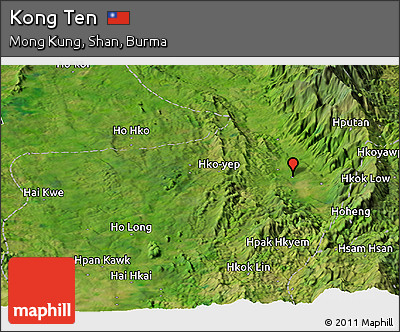 Satellite Panoramic Map of Kong Ten