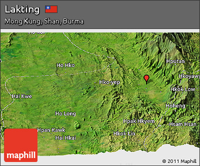 Satellite Panoramic Map of Lakting
