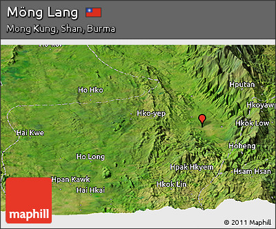 Satellite Panoramic Map of Möng Lang
