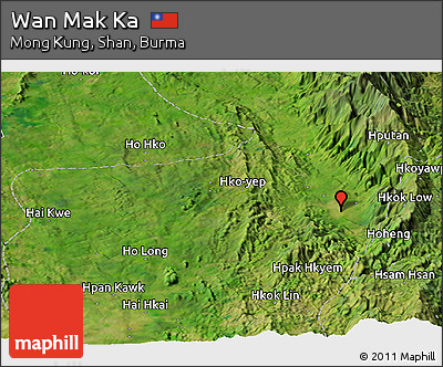 Satellite Panoramic Map of Wan Mak Ka