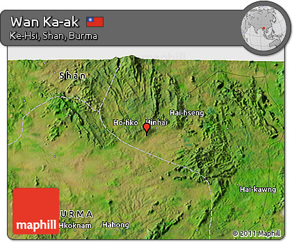 Satellite 3D Map of Wan Ka-ak