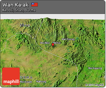 Satellite 3D Map of Wan Ka-ak