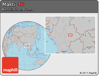 Gray Location Map of Makti