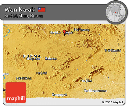 Physical Panoramic Map of Wan Ka-ak
