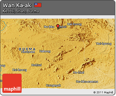 Physical Panoramic Map of Wan Ka-ak