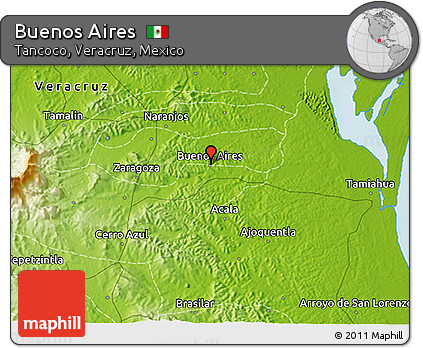 Physical 3D Map of Buenos Aires