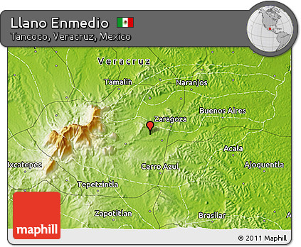 Physical 3D Map of Llano Enmedio