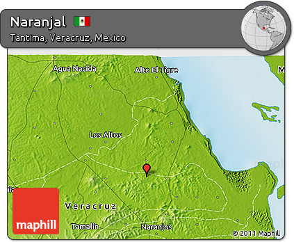 Physical 3D Map of Naranjal