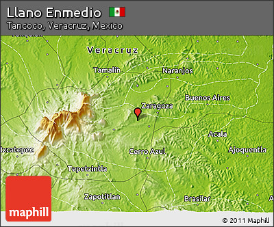Physical 3D Map of Llano Enmedio