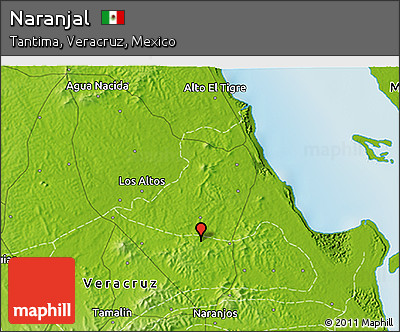 Physical 3D Map of Naranjal