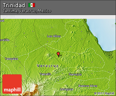 Physical 3D Map of Trinidad
