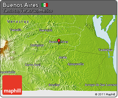 Physical 3D Map of Buenos Aires