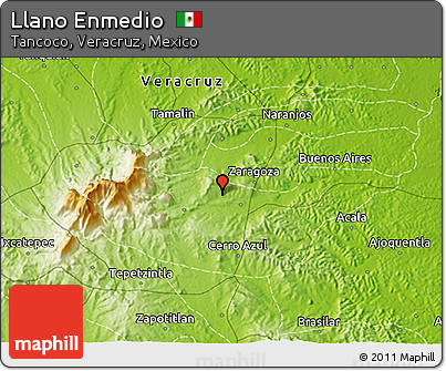 Physical 3D Map of Llano Enmedio