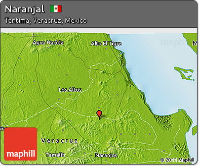 Physical 3D Map of Naranjal