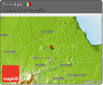 Physical 3D Map of Trinidad