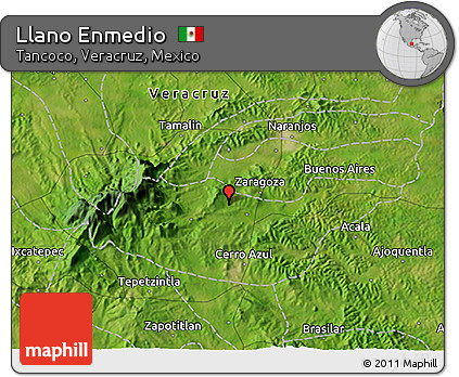 Satellite 3D Map of Llano Enmedio